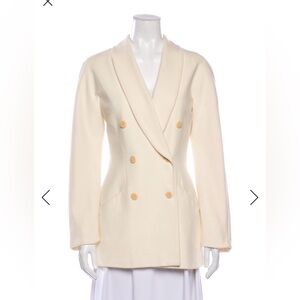 Escada Cashmere/Wool Double-Breasted Blazer